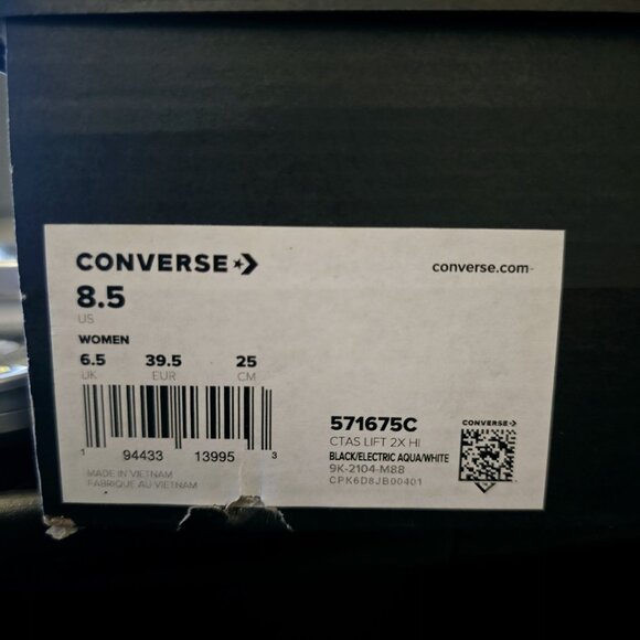 NEW Converse Chuck Taylor All Star Lift 2X Hi - Women Shoes Platform CTAS - Blac - Picture 5 of 13